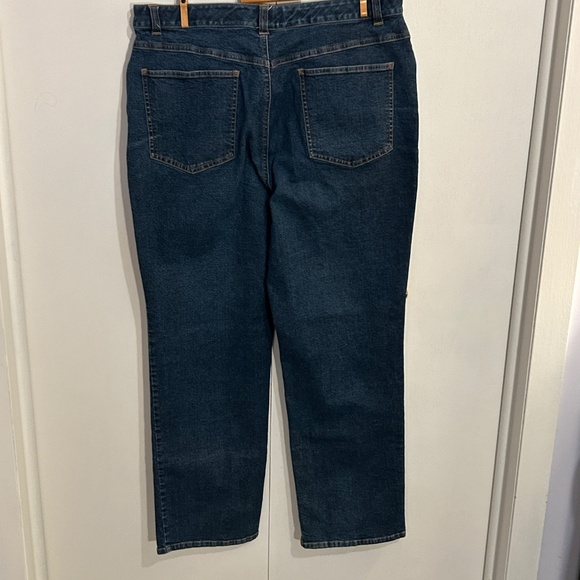 Women's Talbots Petites Size 16 Straight Leg Stretch Blue Jeans - Picture 8 of 12